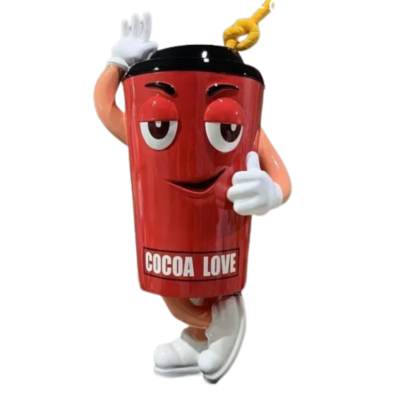 Mô hình mascot bình nước Coca-cola bằng composite